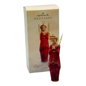 Hallmark Keepsake Joyful Tidings Angel Cordelia Red Hanging Christmas Ornament